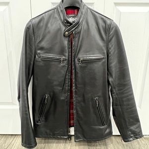 Schott NYC Cafe Racer Leather Jacket 660, US Size S, Used